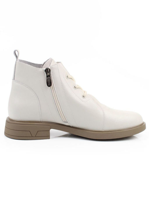 01-M43-19 LT. BEIGE Ботинки демисезонные женские (натуральная кожа)