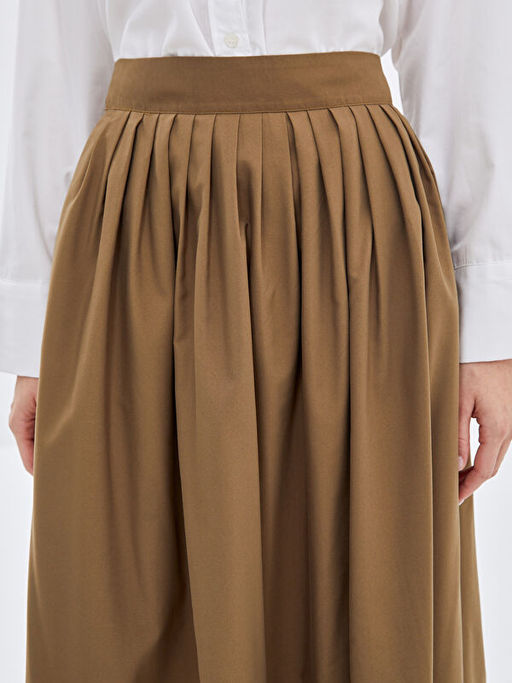 Beli Fermuarl? Kad?n Pileli Etek