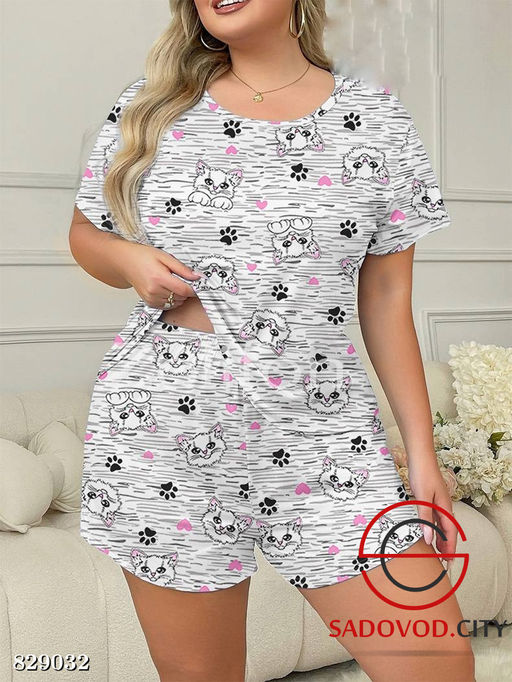 Пижама с шортами женская