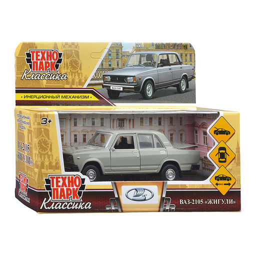 Машина металл LADA "Ваз-2105" 1997 12см, (двери, багаж,) инерц., в коробке