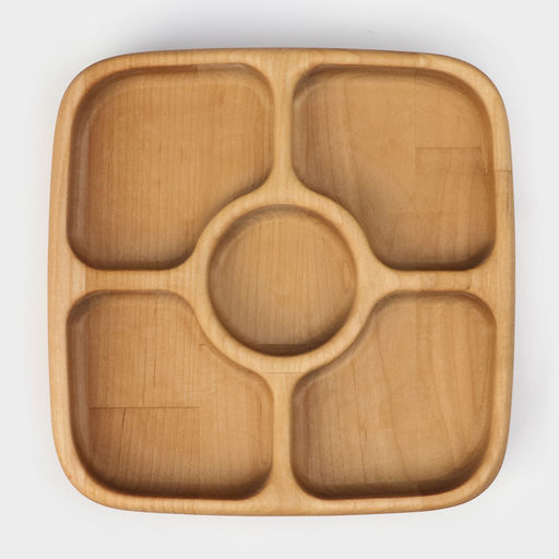 Менажница Adelica, 5 секций, 18×18×4 см, дерево берёза