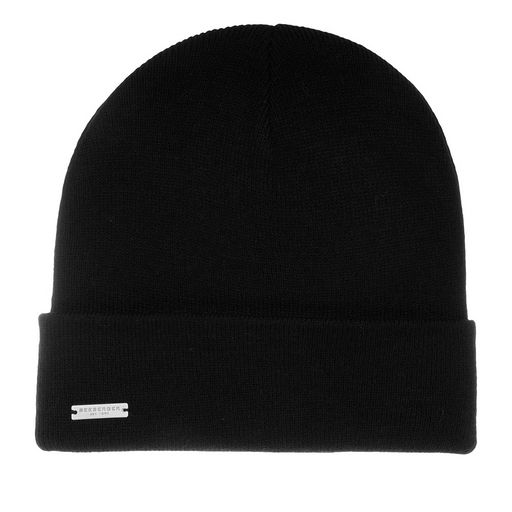 Шапка SEEBERGER арт. 18308-0 TURN-UP BEANIE (черный)