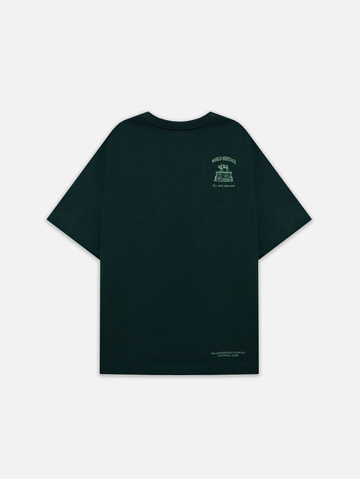 Футболка мужская зеленая с принтом зубров и надписью Беловежская пуща. Национальный парк - Mark formelle фото 8