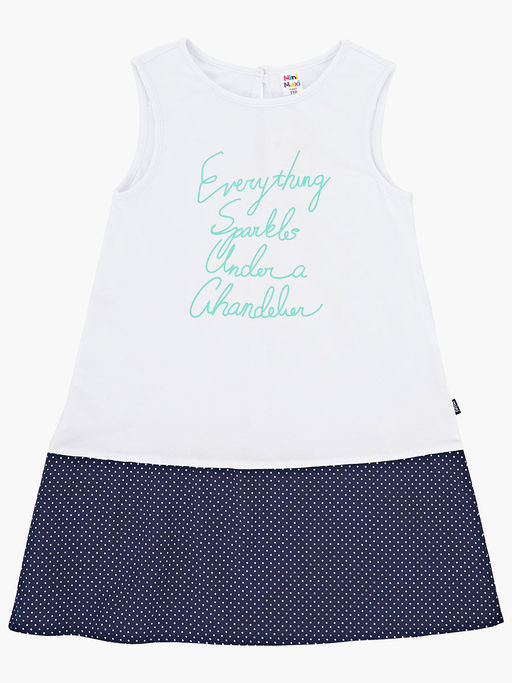 Платье для девочки UD 3315 бел/синий - Mini maxi фото 6