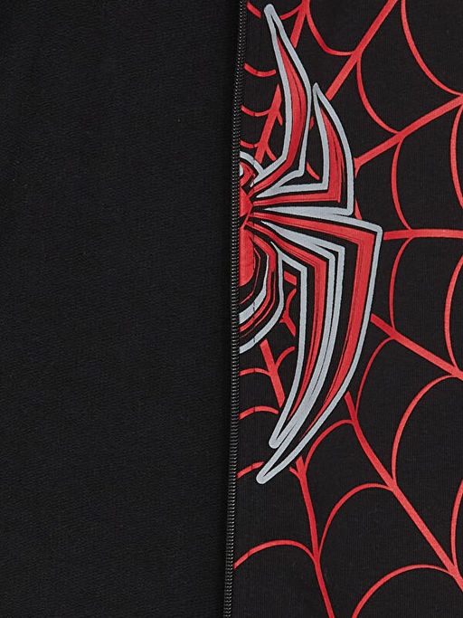 Kap??onlu Spiderman Bask?l? Uzun Kollu Erkek ?ocuk Fermuarl? Sweatshirt - Waikiki фото 3