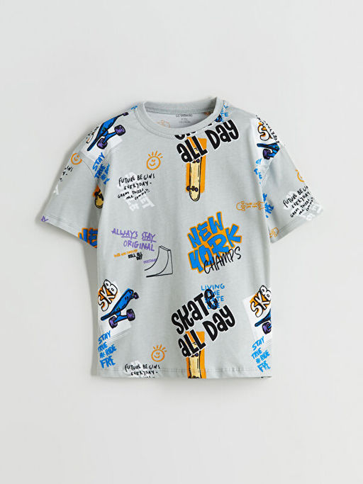 Bisiklet Yaka ?izgili Erkek ?ocuk Ti??rt 2li