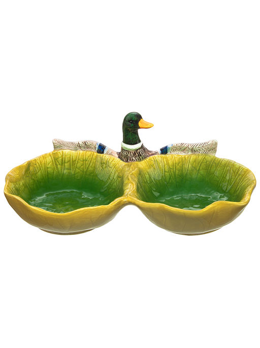 Блюдо - менажница 2 секции 24*17*9 см "Уточка" керамика