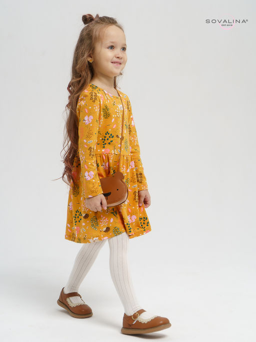 Платье Эля ежики на горчице - Sovalina фото 10