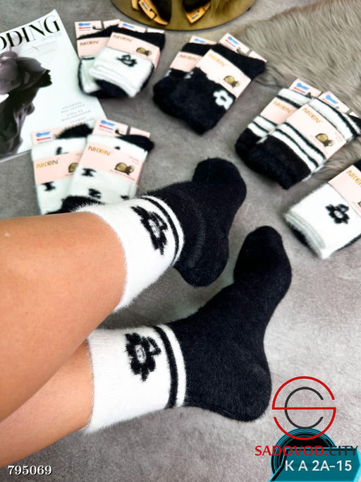 Женский Термоноски Из Меха Куницы 37-41