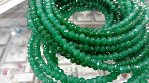 Бусы из граненного камня Изумрудный хризопраз 4мм 45см - Сандаловый дом фото 2