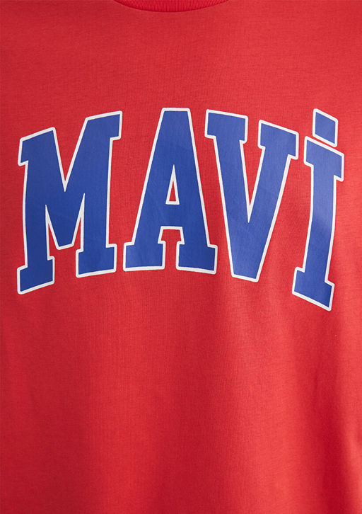 Mavi Logo Bask?l? K?rm?z? Tisort  фото 6