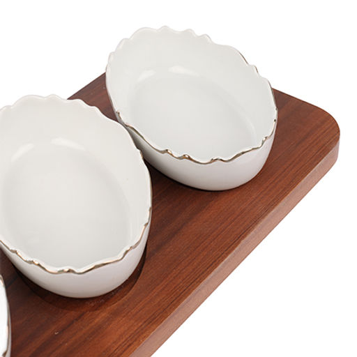 90036-331 Менажница на подставке 3 блюда 4пр керамика LR (х8) - Mayer&boch фото 2