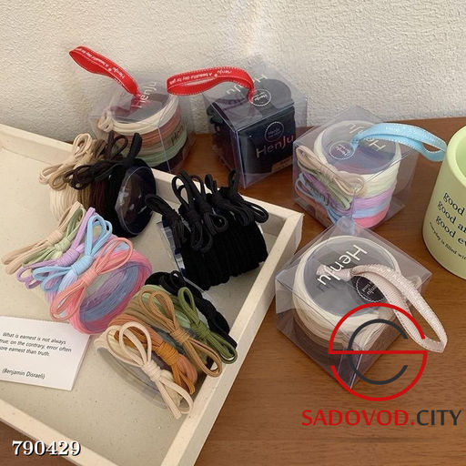 Набор эластичных резинок для волос с бантами 5шт