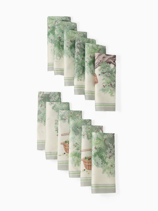 Набор кухонный «Этель» Olivia, скатерть 180×145 см ± 3 см, салфетки 40×40 см - 8 шт., 100% хлопок