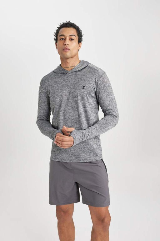 DeFactoFit Спортивная толстовка приталенного кроя с капюшоном  фото 6