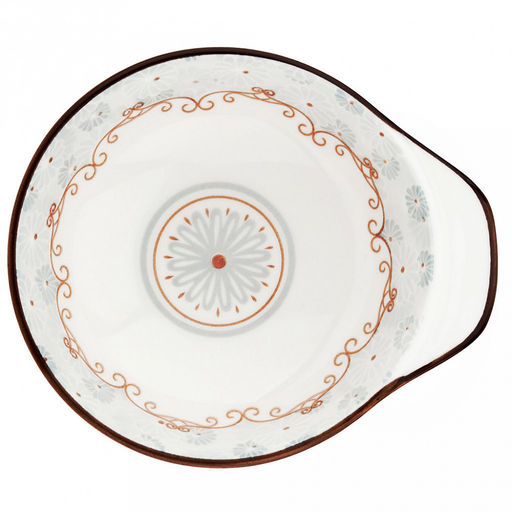 "Классика" Салатник фарфоровый 180мл, 12,7х10,7х4см, с деколью, отводка (Китай)