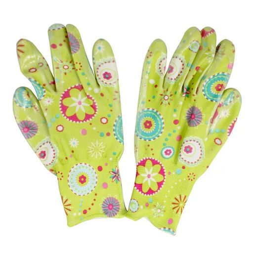 Перчатки Облит.лад.нейлон. 12 пар. "Плотный облив" цветочный, арт. 0283цв (ЦЕНА ЗА ПАРУ)
