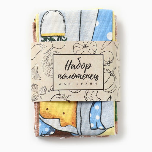 Набор кух. полотенец Доляна Светлой пасхи 4 шт, 28х46 см, рогожка, 100% хл, 160г/м2  фото 14