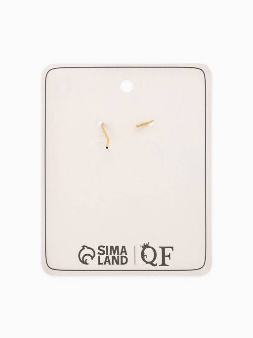 Серьги "Капля",  цвет голубой в золоте