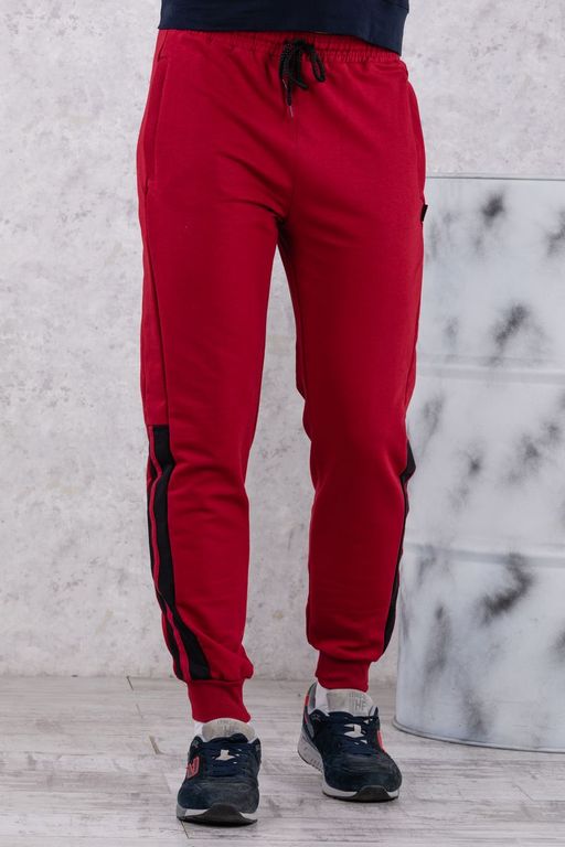 брюки спортивные 
 3.MM117B-бордовый - Iron man фото 3