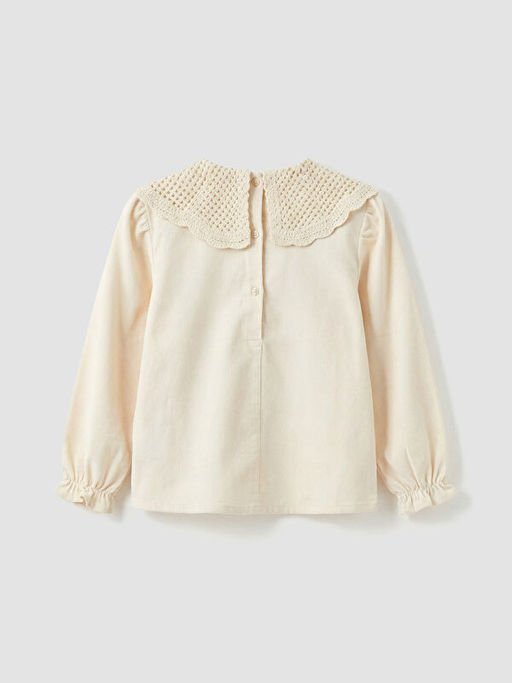 ?i?ek Nak??l? K?z ?ocuk Kadife G?mlek