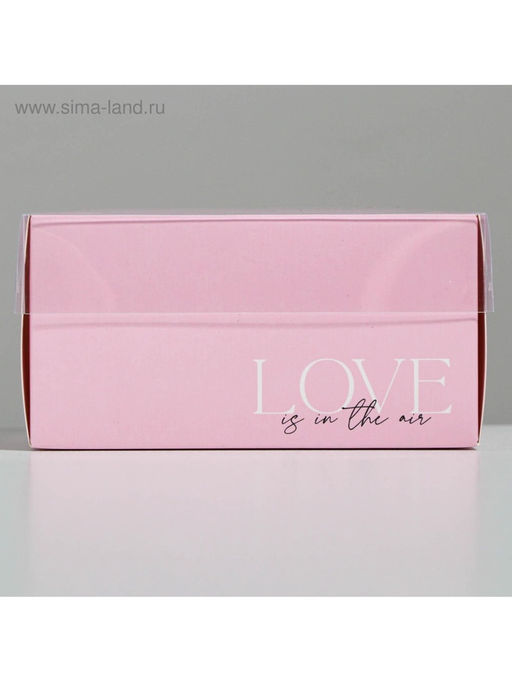 Цена за 5 шт. Коробка под бенто-торт с PVC крышкой Love, 12 х 6 х 11,5 см - Дарите счастье фото 2