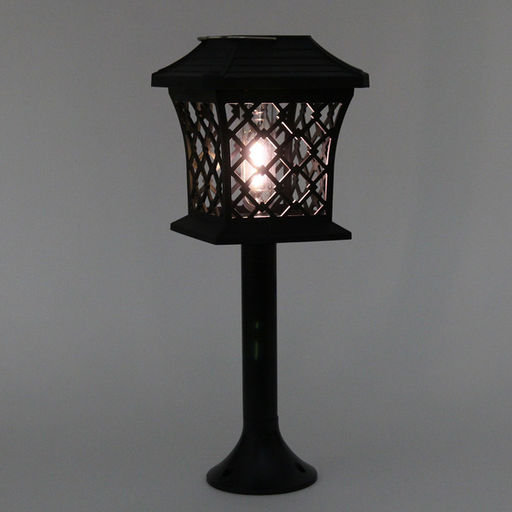 Фонарь садовый "Винтаж" 12*12*13,5 см (h=60 см) на солнечной батарее (универсальный), тёплый белый