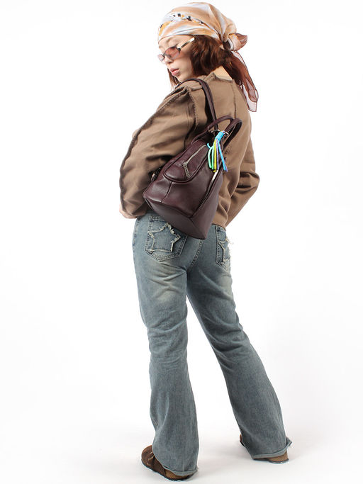 LACCOMA рюкзак Кэрри-Y2005-бордовый эко кожа хлопок фото 2