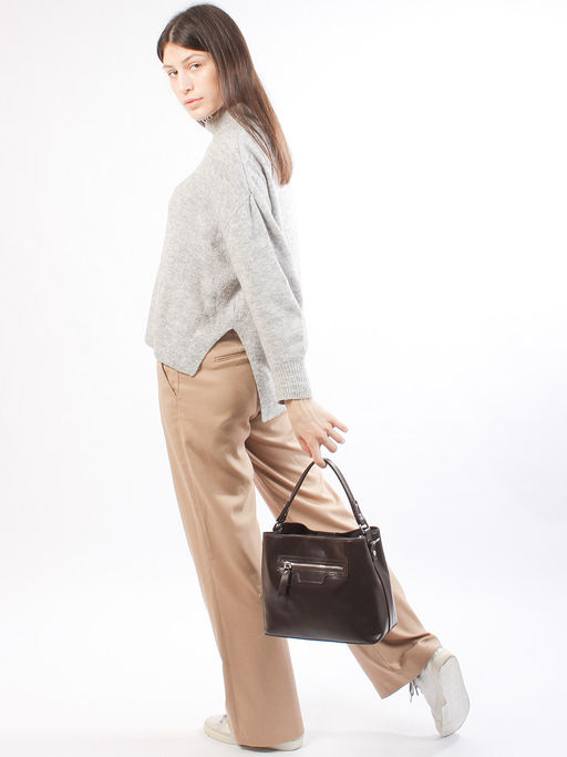 LACCOMA сумка Y2316-3-темно коричневый натуральная кожа полиэстер  фото 2