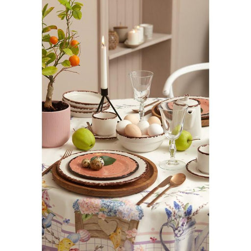 Скатерть Этель Spring easter d=214см +/-3см, 100% хлопок, саржа 190 гр/м2  фото 5