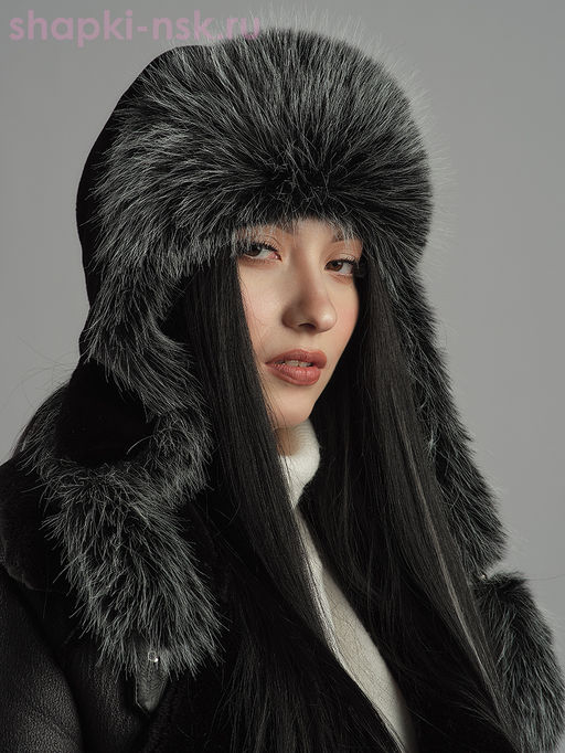 Норд кролик/чернобурка Ушанка женская (56-58)