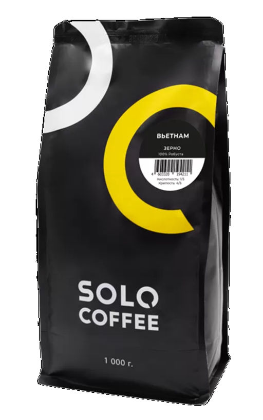 Кофе в зернах Solo Coffee Вьетнам Робуста (100% робуста), свежеобжаренный  фото 2