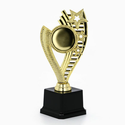 Наградная фигура кубок, золото, подставка пластик, 22 см