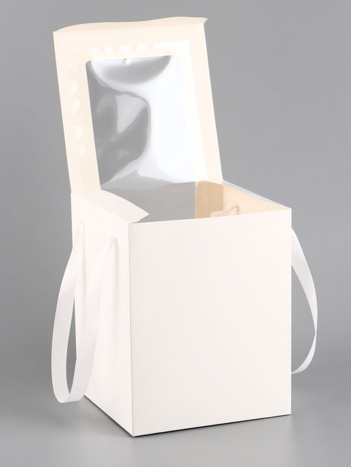 Коробка для цветов, 16?16?20 см, белая - UPAK LAND фото 3