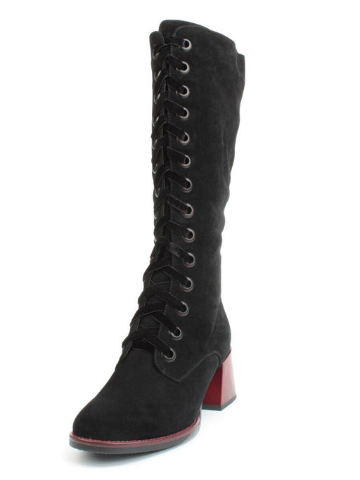 02-BA100-2 BLACK Сапоги зимние женские (натуральная замша, байка и натуральный мех) - Фабричный китай фото 8