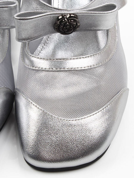 06-H36A-55C GREY/SILVER Туфли женские (натуральная кожа)