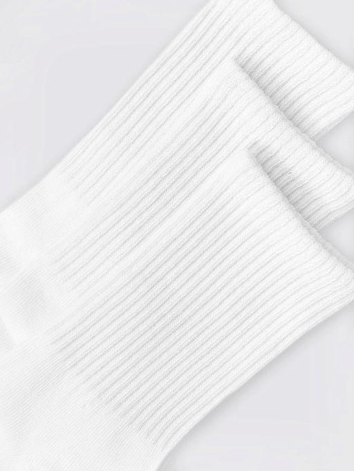 Мультипак детских высоких носков (3 пары) белого цвета