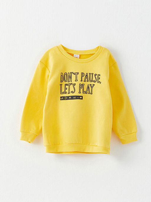 Bisiklet Yaka Uzun Kollu Bask?l? Erkek Bebek Sweatshirt 2li - Waikiki фото 3