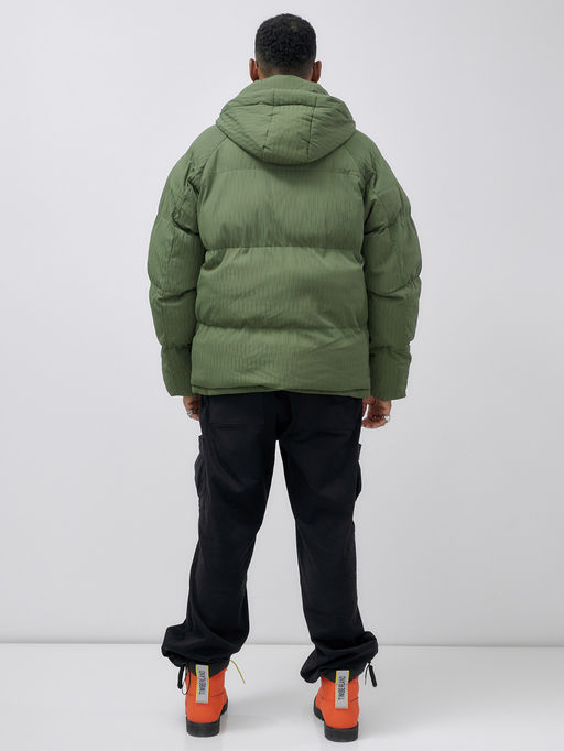 Куртка молодежная мужская зимняя с капюшоном цвета хаки 25307Kh - Mtforce фото 9
