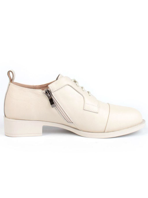 03-YP9862M BEIGE Полуботинки женские (натуральная кожа)