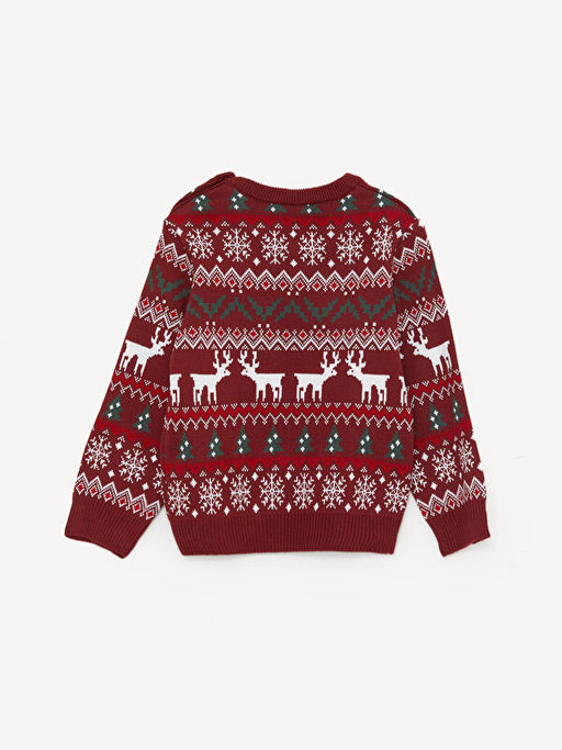 Bisiklet Yaka Uzun Kollu Y?lba?? Temal? Erkek Bebek Triko Kazak - Waikiki фото 3