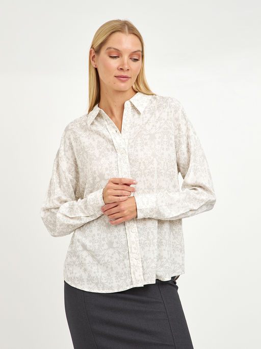 рубашка женская прямого кроя с принтом - Glenfield фото 11