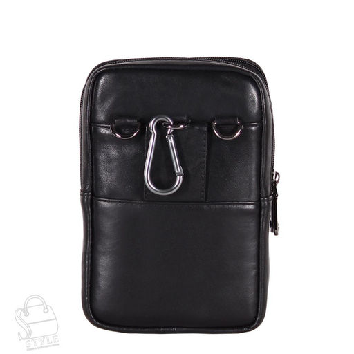 Сумка мужская кожаная кожаный 325015Z black  Zinimsk