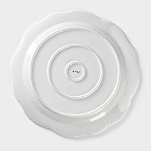 Блюдо Magistro «Этюд», d=40.5 см, керамика, белое