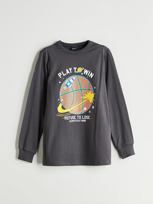 Bisiklet Yaka Erkek ?ocuk Pijama ?st