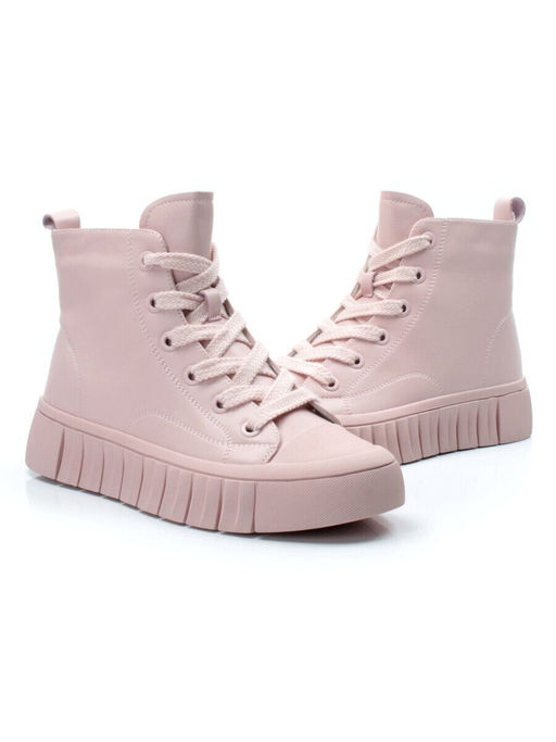 04-YSN2285-5 PINK POWDER Ботинки женские зимние (натуральная и искусственная кожа, шерсть)