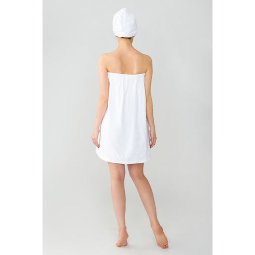 Набор для сауны Этель парео (68х150 см) и чалма, цвет белый  фото 5