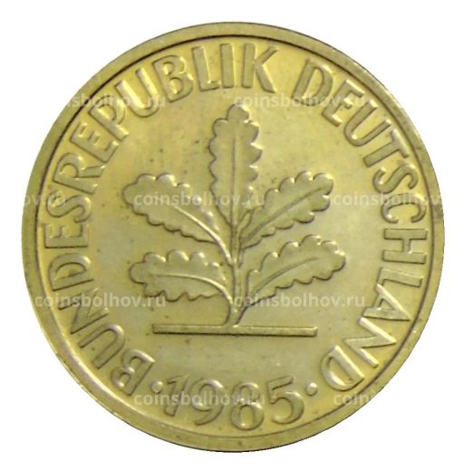 Монета 10 пфеннигов 1985 года D Германия