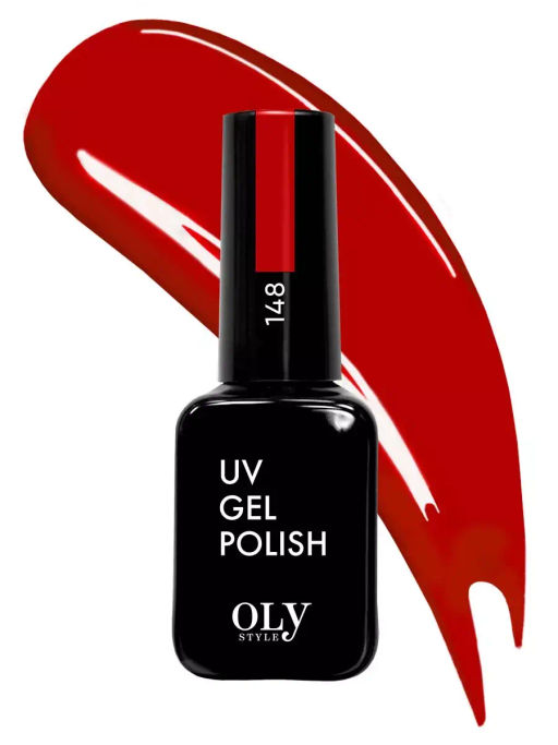 OLYSTYLE Гель-лак для ногтей тон 148 классический красный