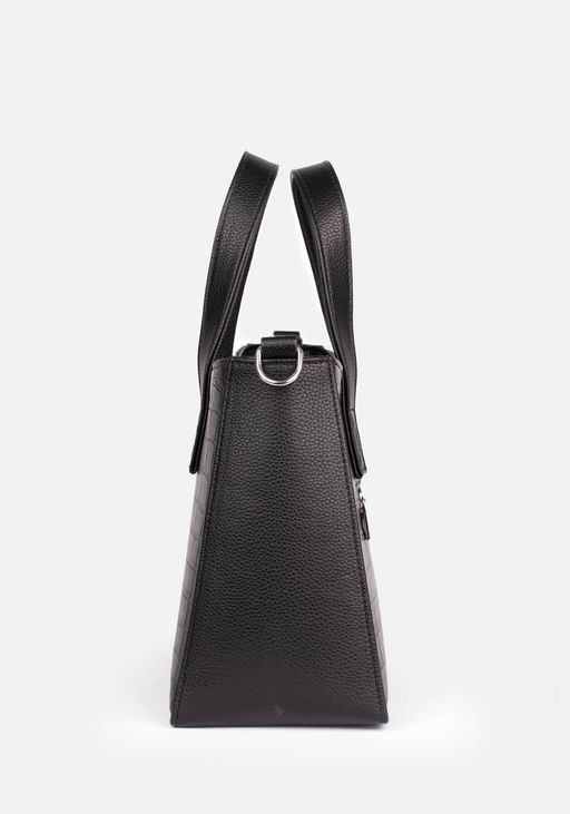 Сумка Модель №1632 | кожзам | крокодил | черный | Р920-1 | 33395 - L-craft фото 3